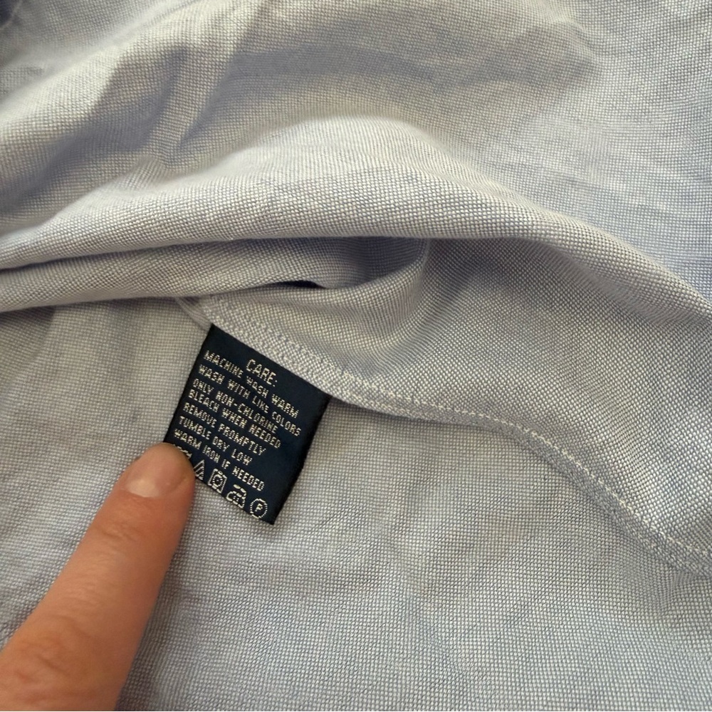 Ralph Lauren button down Light Blue Shirt women 2 - Picture 5 of 6